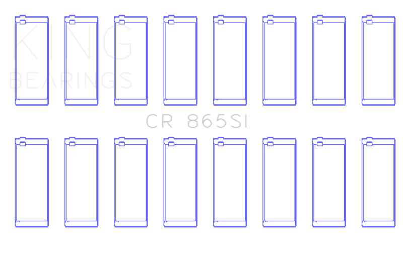 King Chevrolet SBC 307CI/350CI & GEN III/IV (OD+.002in) (.010in) Bi-Metal Rod Bearing Set-thumbmail-2
