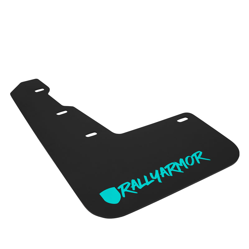 Rally Armor 15-21 Subaru WRX/STI (Sedan ONLY) Black UR Mud Flap w/ Teal Altered Font Logo-thumbmail-3