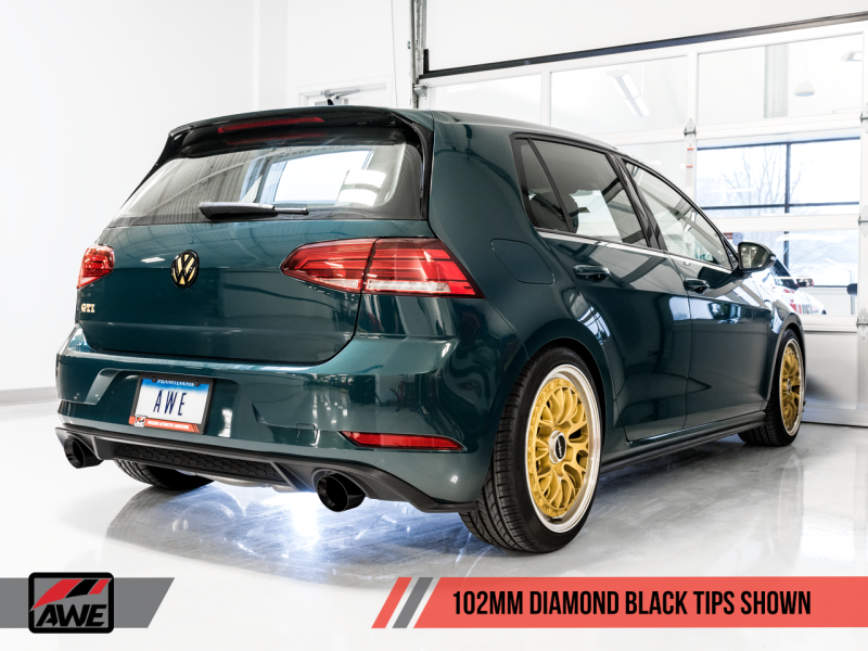 AWE Tuning Volkswagen GTI MK7.5 2.0T Track Edition Exhaust w/Diamond Black Tips 102mm-thumbmail-4