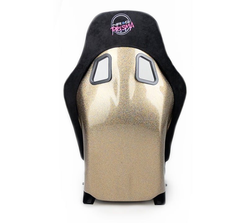 NRG FRP Bucket Seat ULTRA Edition - Medium (Black Alcantara/Gold Glitter Back)-thumbmail-9