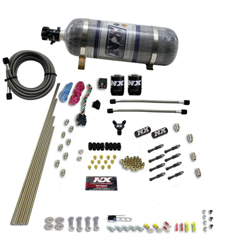 Nitrous Express 8 Cyl Dry Direct Port 2 Solenoids Nitrous Kit (200-600HP) w/Composite Bottle-thumbmail-2