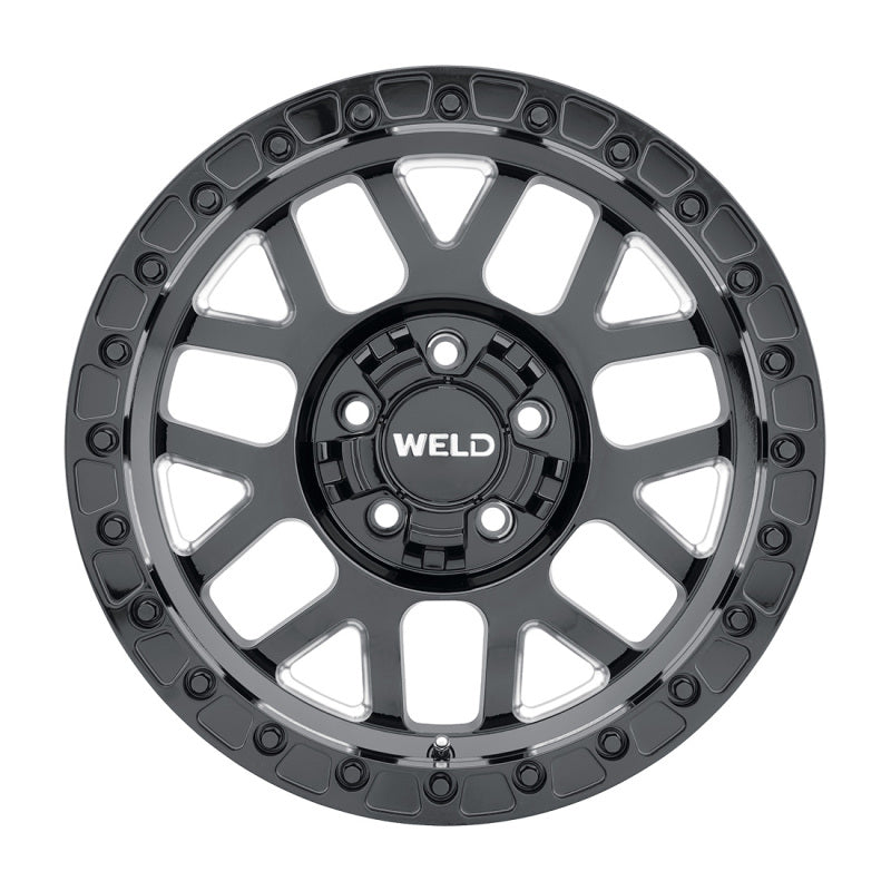 Weld Off-Road W902 17X9.0 Cinch Beadlock 5X127 5X139.7 ET-12 BS4.50 Gloss Black MIL 87.1-thumbmail-3