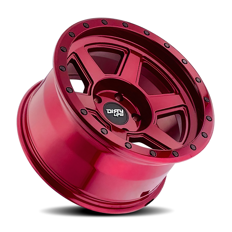 Dirty Life 9315 Compound 17x9 / 6x139.7 BP / -12mm Offset / 106mm Hub Crimson Candy Red Wheel-thumbmail-3