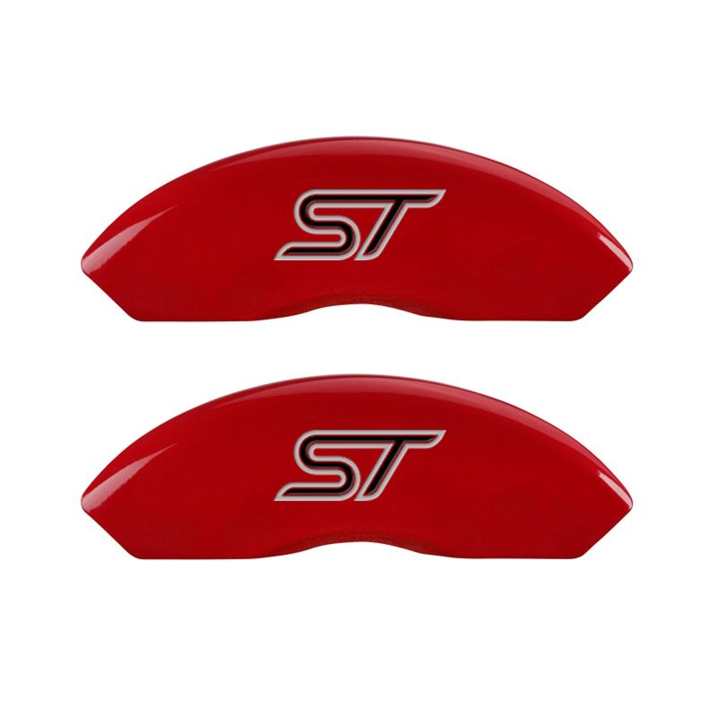 MGP 4 Caliper Covers Engraved Front & Rear No bolts/ST Red finish silver ch-thumbmail-3
