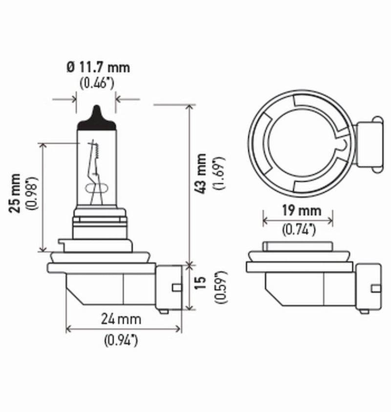 Hella Bulb H8 12V 35W Pgj191 T4 Sb-thumbmail-5