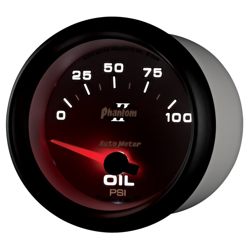 Autometer Phantom II 2 5/8in 0-100 PSI Short Sweep Electronic Oil Pressure Gauge-thumbmail-6