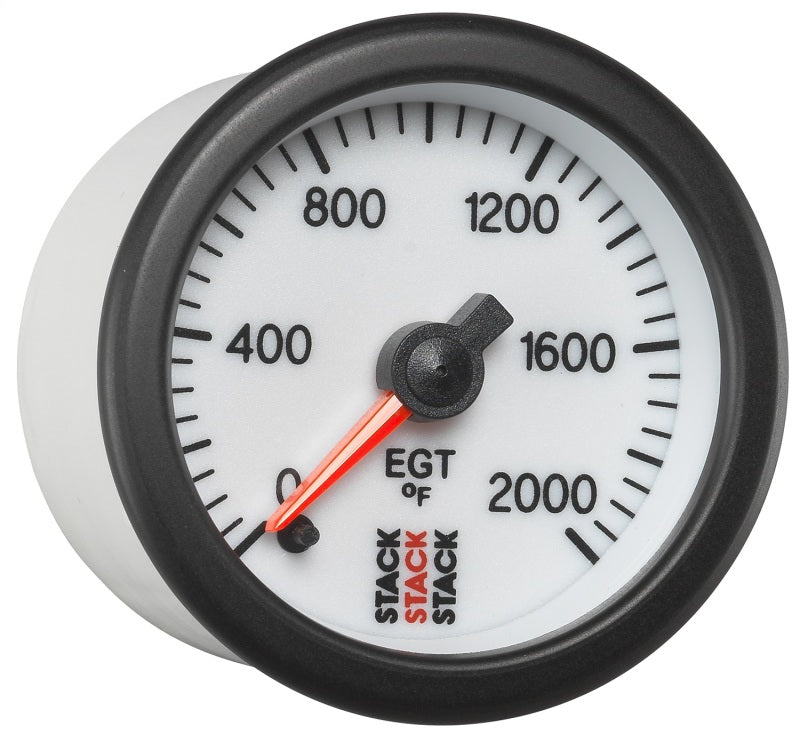 Autometer Stack 52mm 0-2000 Deg F Pro Stepper Motor Exhaust Gas Temp Gauge - White-thumbmail-6