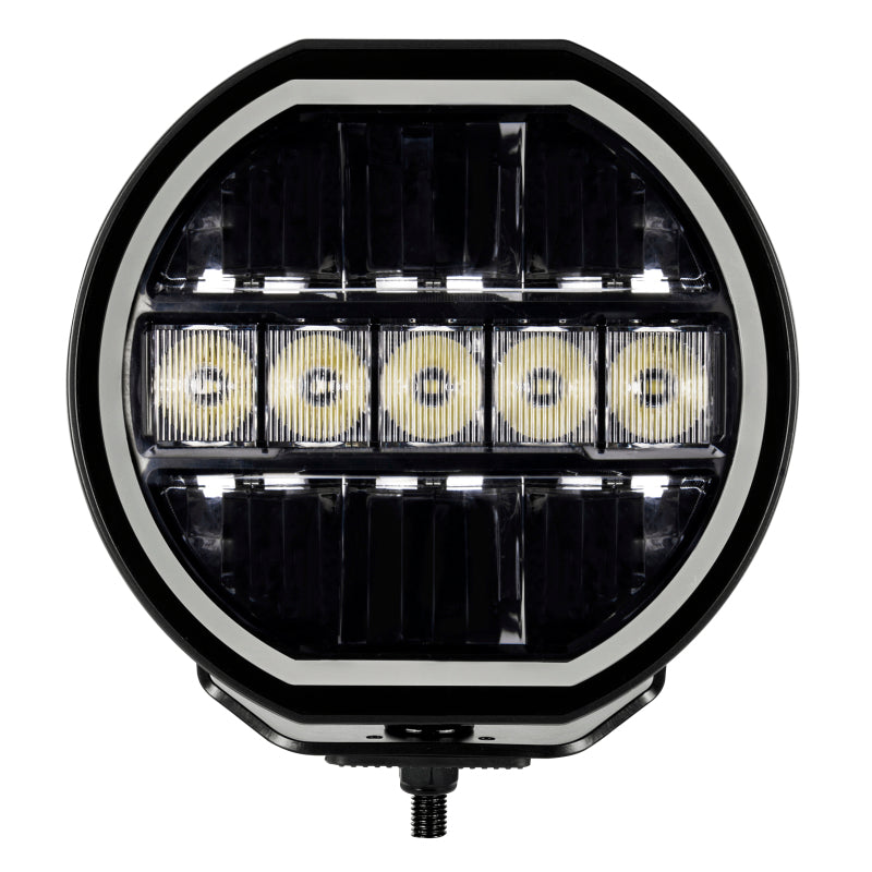 Go Rhino Xplor Blackout Series Maxline LED Hi/Low Beam w/Multi DRL (Surface Mount) 7in. - Blk-thumbmail-2