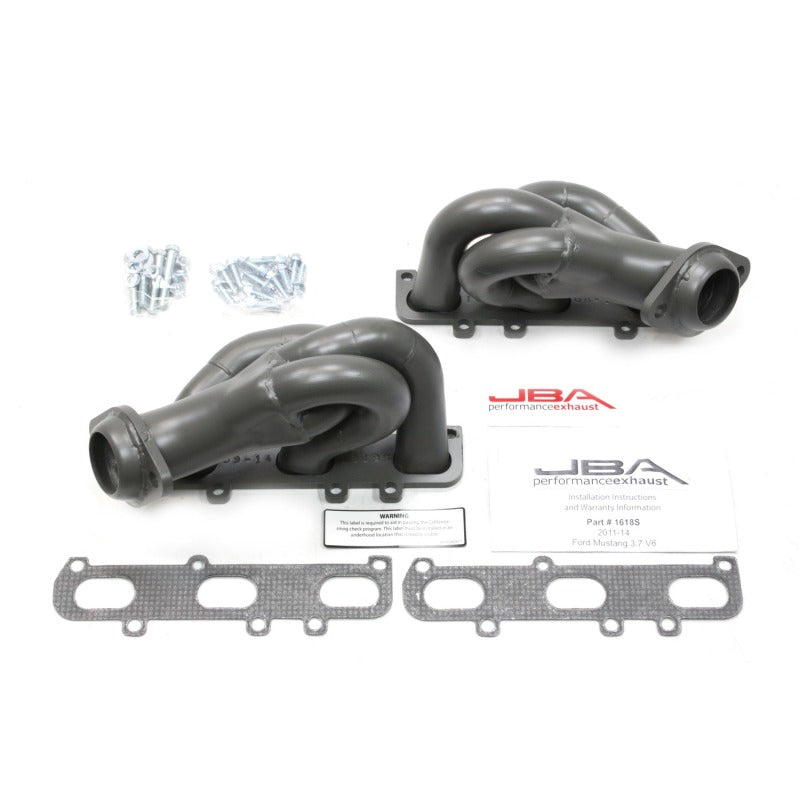 JBA 11-17 Ford Mustang 3.7L V6 1-5/8in Primary Ti Ctd Cat4Ward Header-thumbmail-2