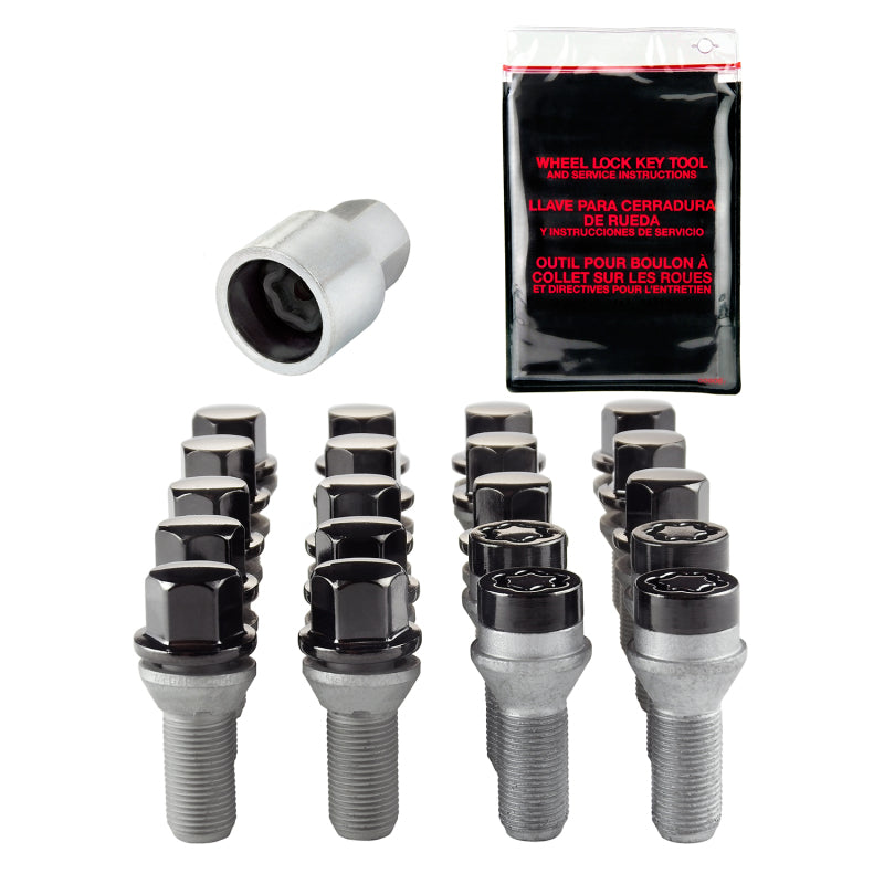 McGard 5 Lug Hex Install Kit w/Locks (Cone Seat Bolt) M14X1.25 / 17mm Hex / 27.5mm Shank L. - Black-thumbmail-8