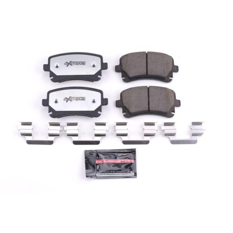 Power Stop 05-11 Audi A6 Quattro Rear Z26 Extreme Street Brake Pads w/Hardware-thumbmail-1