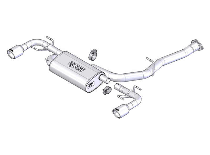 Borla 03-09 Mazda RX-8 1.3L Single Round Rolled Angle-Cut Cat-Back Exhaust-thumbmail-2