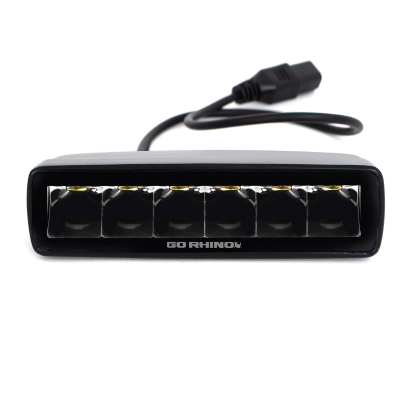 Go Rhino Xplor Blackout Series Sixline LED Spot Light Kit (Surface/Threaded Stud Mount) - Blk (Pair)-thumbmail-4