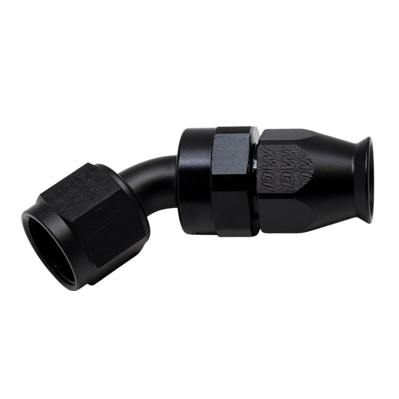 DeatschWerks 8AN Female Swivel 45-Degree Hose End PTFE (Incl 1 Olive Insert) - Anodized Matte Black-thumbmail-2