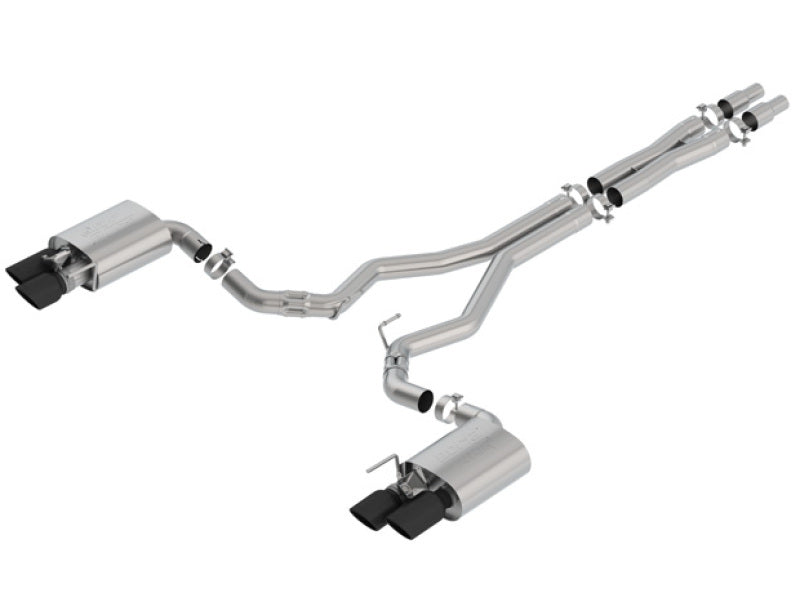 Borla 2018 Ford Mustang GT 5.0L AT/MT 3in ATAK Catback Exhaust Black Chrome Tips w/ Valves-thumbmail-5