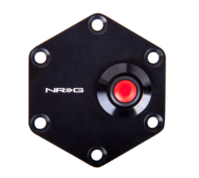 NRG Hexagnal Steering Wheel Ring w/Horn Button - Black-thumbmail-2