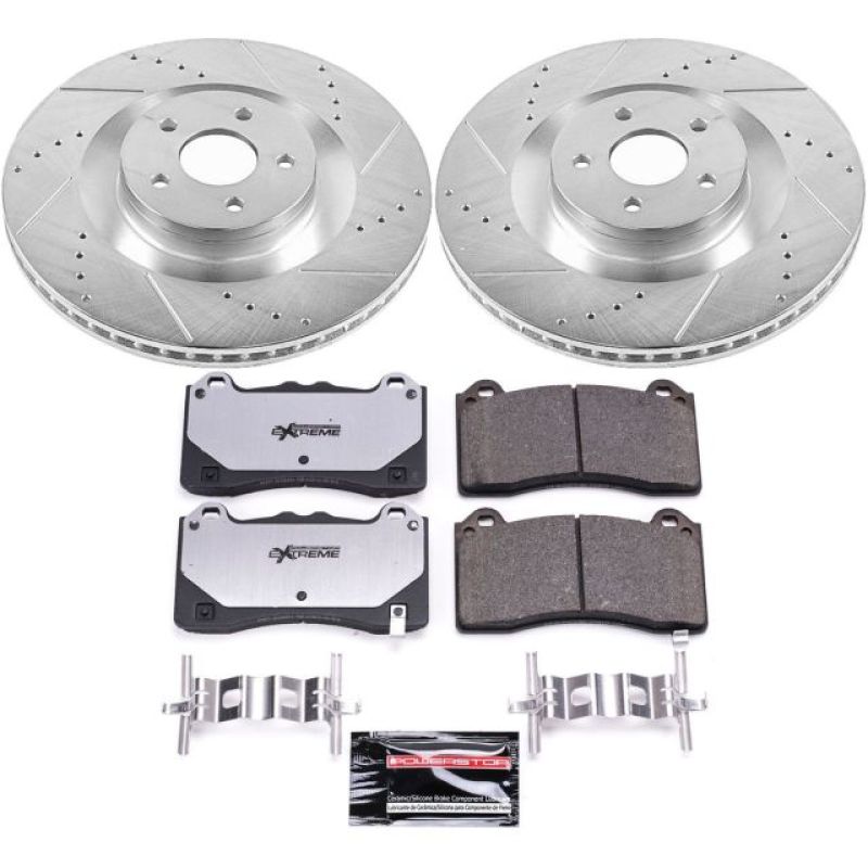 Power Stop 16-18 Ford Focus Front Z26 Street Warrior Brake Kit-thumbmail-1