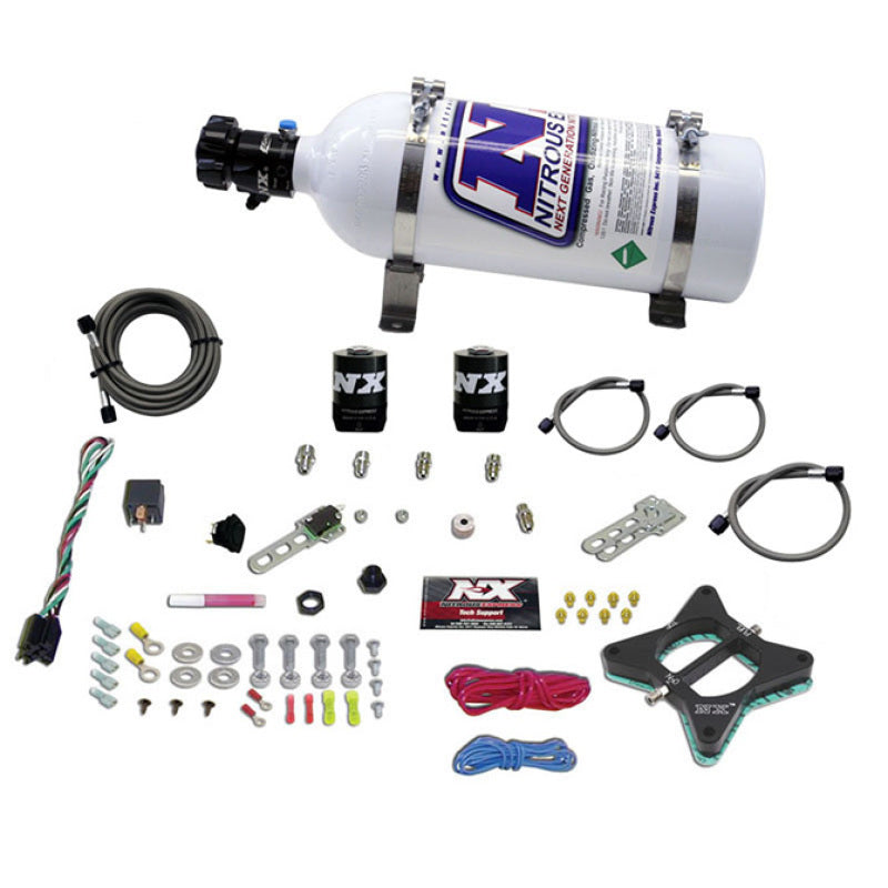 Nitrous Express 96-04 Ford Mustang 4.6L 2 Valve Nitrous Plate Kit w/5lb Bottle-thumbmail-2