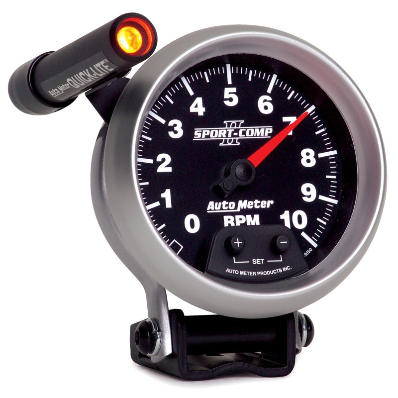 Autometer Sport-Comp II Quick Lite 3 3/4in 10K RPM Pedestal Tachometer-thumbmail-3