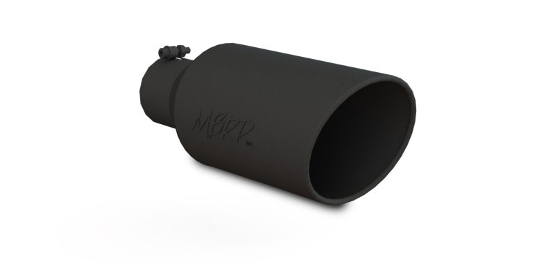 MBRP Universal Exhaust Tip 7in O.D. Rolled End 4in Inlet 18in Length - Black-thumbmail-3