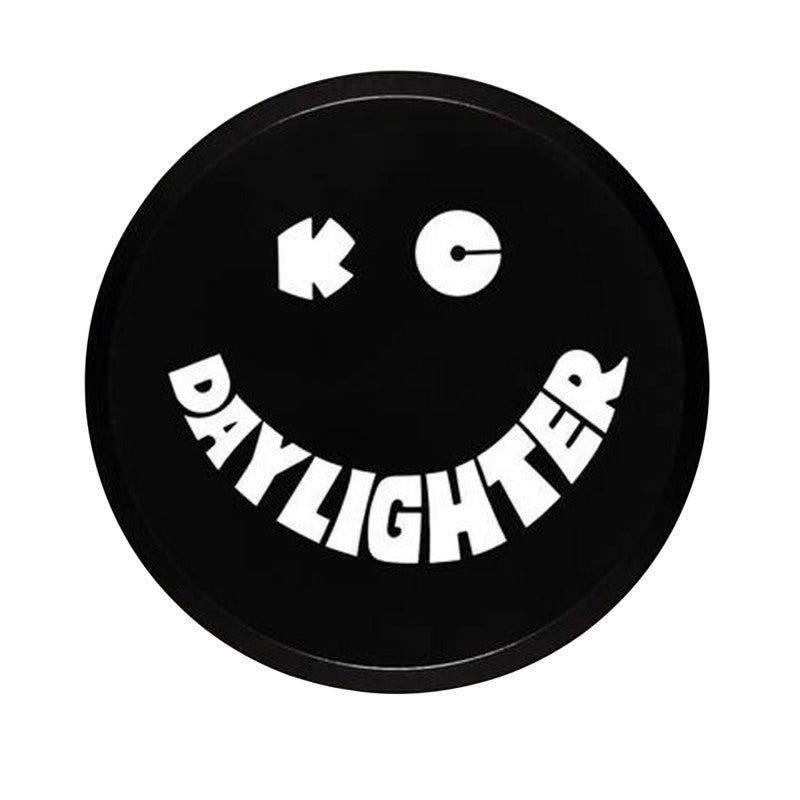 KC HiLiTES 6in. Round Hard Cover for Daylighter/SlimLite/Pro-Sport (Single) - Black w/White Smile-thumbmail-2