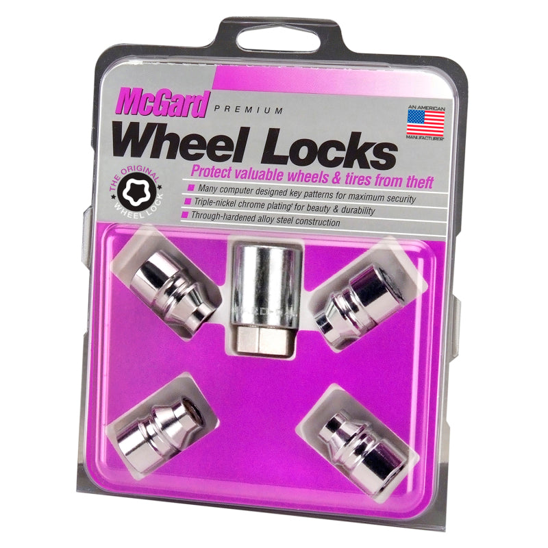 McGard Wheel Lock Nut Set - 4pk. (Uni-Lug) M12X1.5 / 13/16 Hex / .197in. Shank / 1.375in. L - Chrome-thumbmail-4