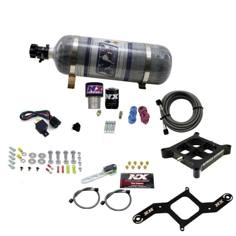 Nitrous Express Single Entry Crossbar RNC .178 4150 Flange Nitrous Kit (250-650HP) w/Compsite Bottle-thumbmail-2