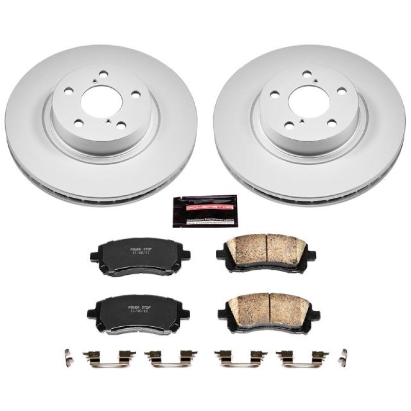 Power Stop 98-02 Subaru Forester Front Z17 Evolution Geomet Coated Brake Kit-thumbmail-1