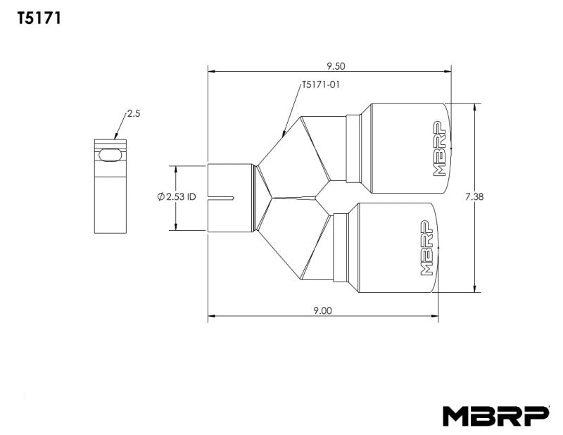 MBRP Universal T304 SS Dual Tip 3.5in OD/2.5in Inlet-thumbmail-6
