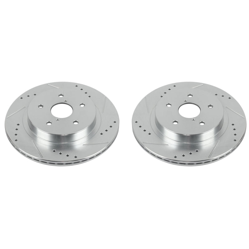 Power Stop 15-18 Subaru Legacy Rear Evolution Drilled & Slotted Rotors - Pair-thumbmail-2