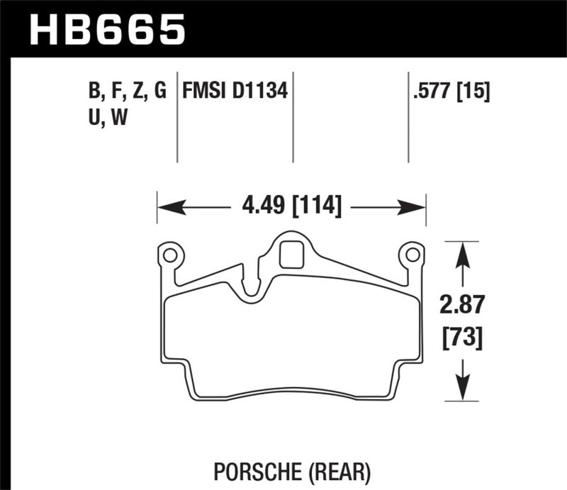 Hawk 2014-2015 Porsche Cayman Performance Ceramic Street Rear Brake Pads-thumbmail-3