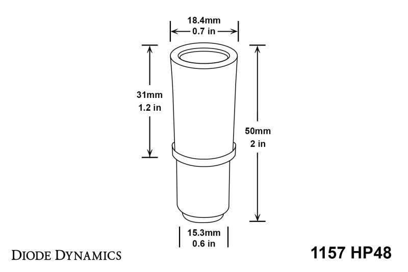 Diode Dynamics 1157 LED Bulb HP48 LED - Amber (Single)-thumbmail-4