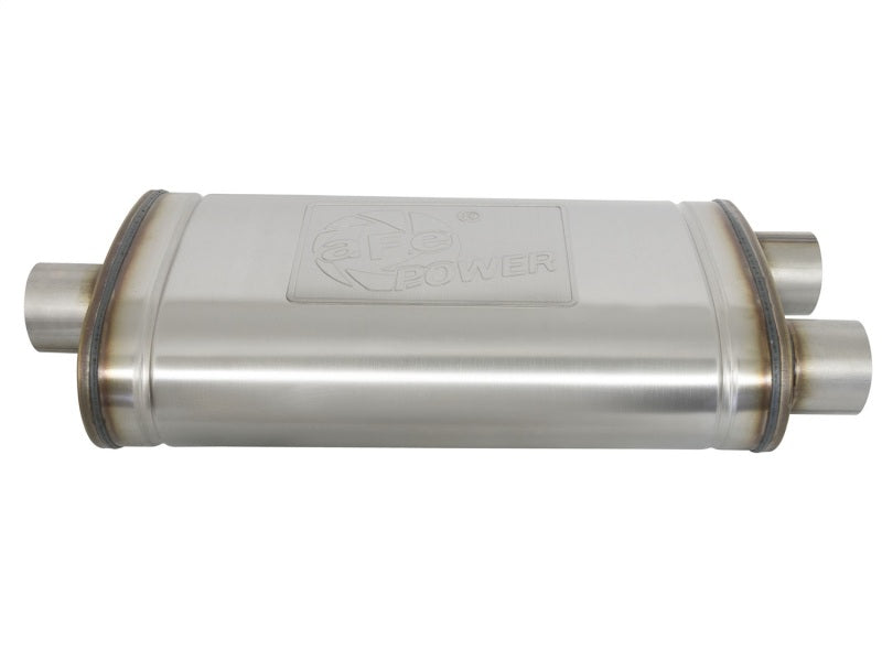 aFe MACHForce XP SS Muffler 3in Center Inlet / 3in Offset Outlet 22in L x 11in W x 6in H Body-thumbmail-5