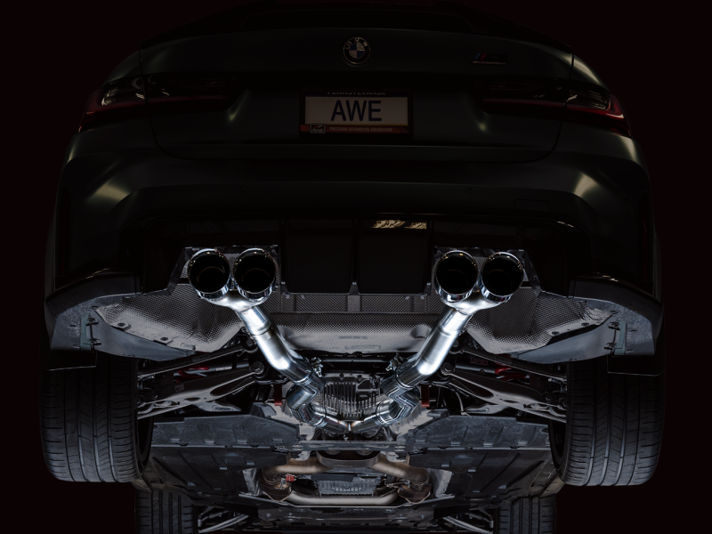 AWE Track Edition Catback Exhaust for BMW G8X M3/M4 - Chrome Silver Tips-thumbmail-11