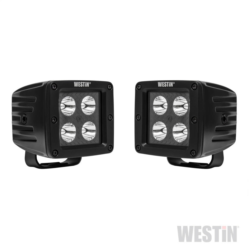 Westin LED Auxiliary Light 3.2in x 3.0in Spot w/5W Cree - Black-thumbmail-2