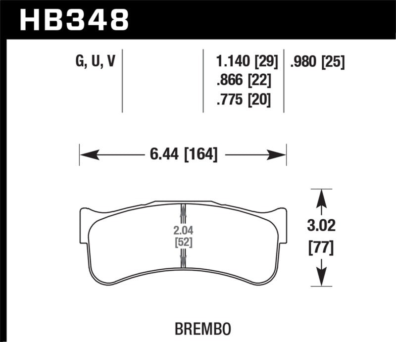 Hawk Brembo Disc DTC-70 w/ 1.140in Thickness Race Brake Pads-thumbmail-3