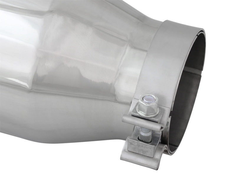 aFe MACH Force-XP 304 SS Single Wall Polished Exhaust Tip Pair 4in Inlet x 6in Outlet x 15in L-thumbmail-6
