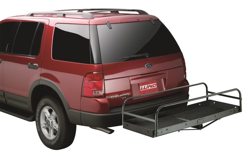 Lund Universal Sidebar Attachment 20x60 Nonfolding Steel Carrier - Black-thumbmail-4