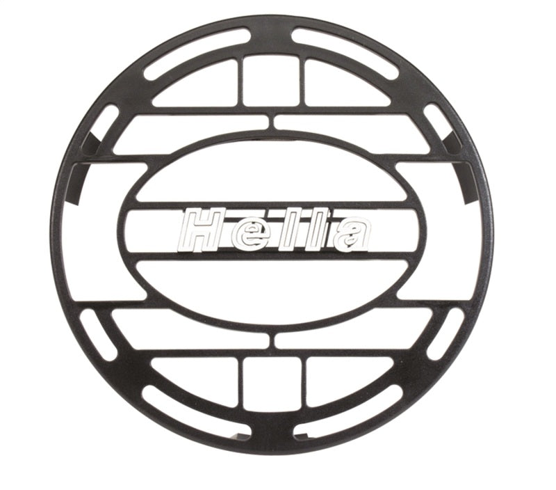 Hella Stone Shield Round Plastic Black Hella Logo Light Cover-thumbmail-2