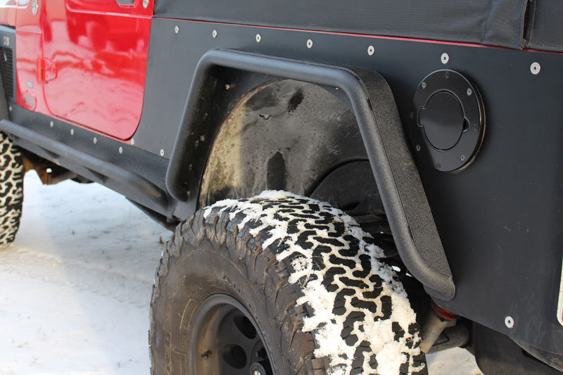 Fishbone Offroad 97-06 Jeep Wrangler TJ Steel Tube Fenders Rear 3In Flare - Blk Textured Powdercoat-thumbmail-2