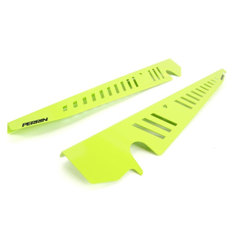 Perrin 2015+ Subaru WRX/STI Fender Shroud Set - Neon Yellow-thumbmail-3