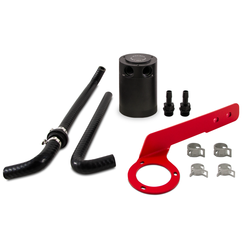 Mishimoto 2018+ Honda Accord 2.0T Baffled Oil Catch Can PCV Side - Red-thumbmail-3