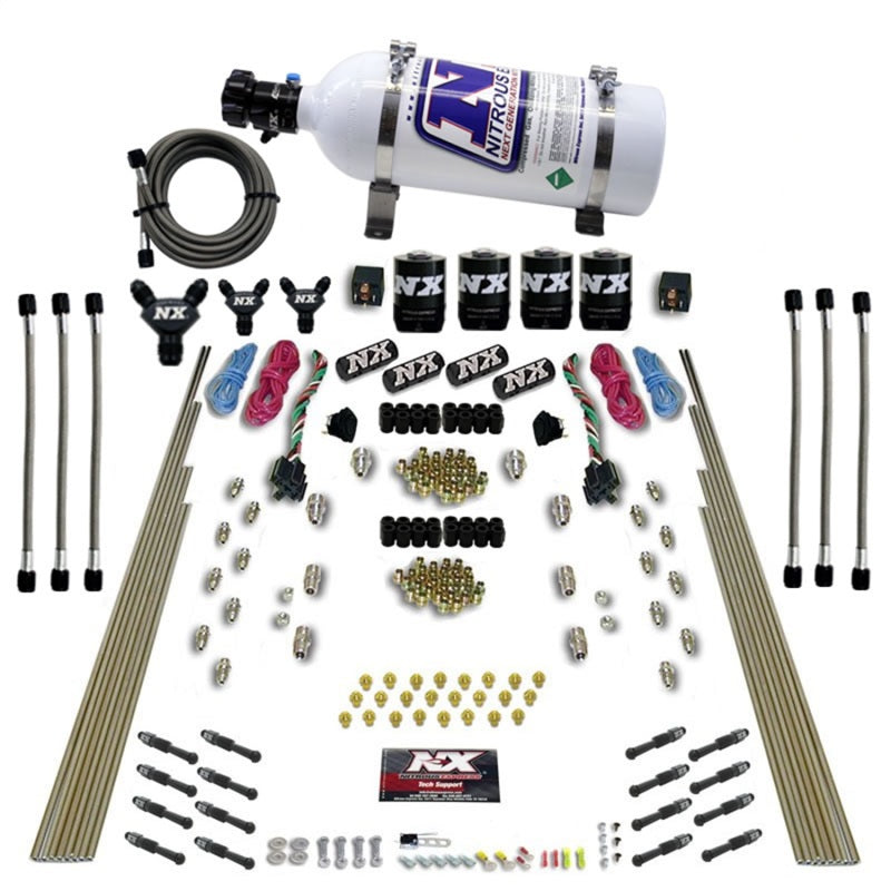 Nitrous Express 8 Cyl Dry Direct Port Dual Stage 4 Solenoids Nitrous Kit (200-600HP) w/5lb Bottle-thumbmail-2