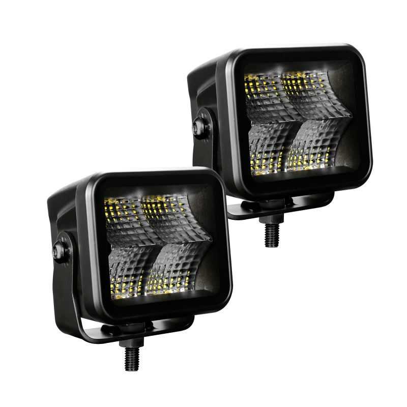Go Rhino Xplor Blackout Series Cube LED Flood Light Kit (Surface/Threaded Stud Mnt) 2x2 - Blk (Pair)-thumbmail-13