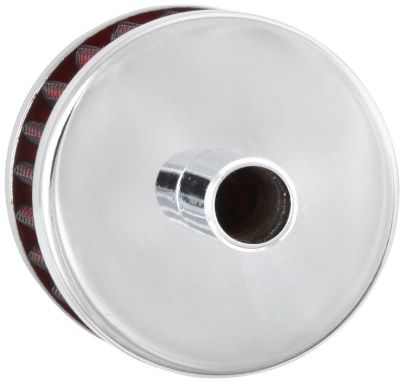 K&N Steel Base Chrome Top Crankcase Vent Filter 1/2in. Vent / 2in. OD / 1-1/2in. Height-thumbmail-4