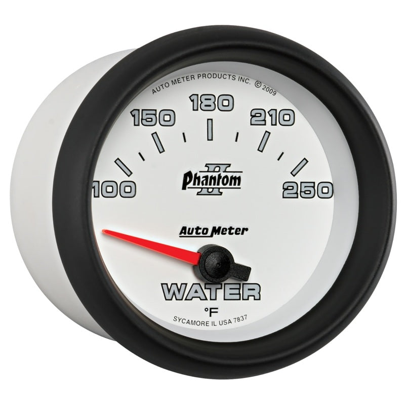 Autometer Phantom II 2-5/8in 100-250 Degrees F Electrical Water Temperature Gauge-thumbmail-6