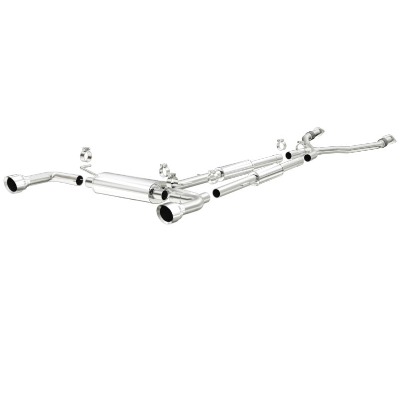 MagnaFlow 14 Infiniti Q50 V6 3.7L Cat-Back Polished Stainless Tips Dual Split Rear Exit Exhaust-thumbmail-2