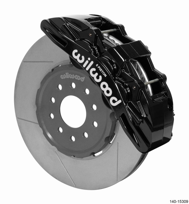 Wilwood SX6R Front Brake Kit 14in GT Slotted Black 05-13 Chevy Corvette-thumbmail-1