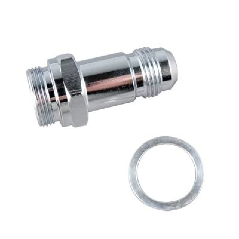 Fragola -6AN x 9/16-24 Male Adapter-Holley - Chrome-thumbmail-1