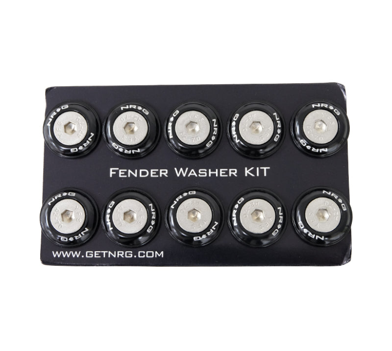 NRG Fender Washer Kit w/Rivets For Plastic (Black) - Set of 10-thumbmail-4